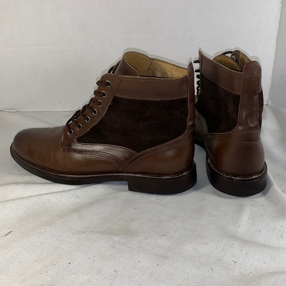 Saks Fifth Avenue Men's Dark Brown Leather & Suede Chukka Boots View 3